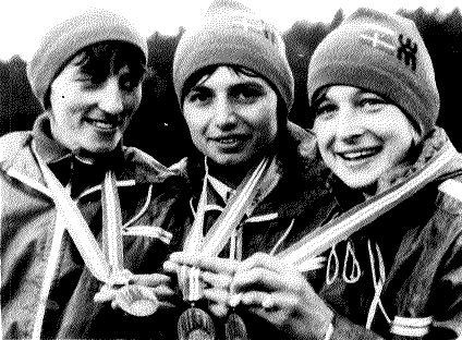 Na MS 1974 s Handzlovou a Procházkovou